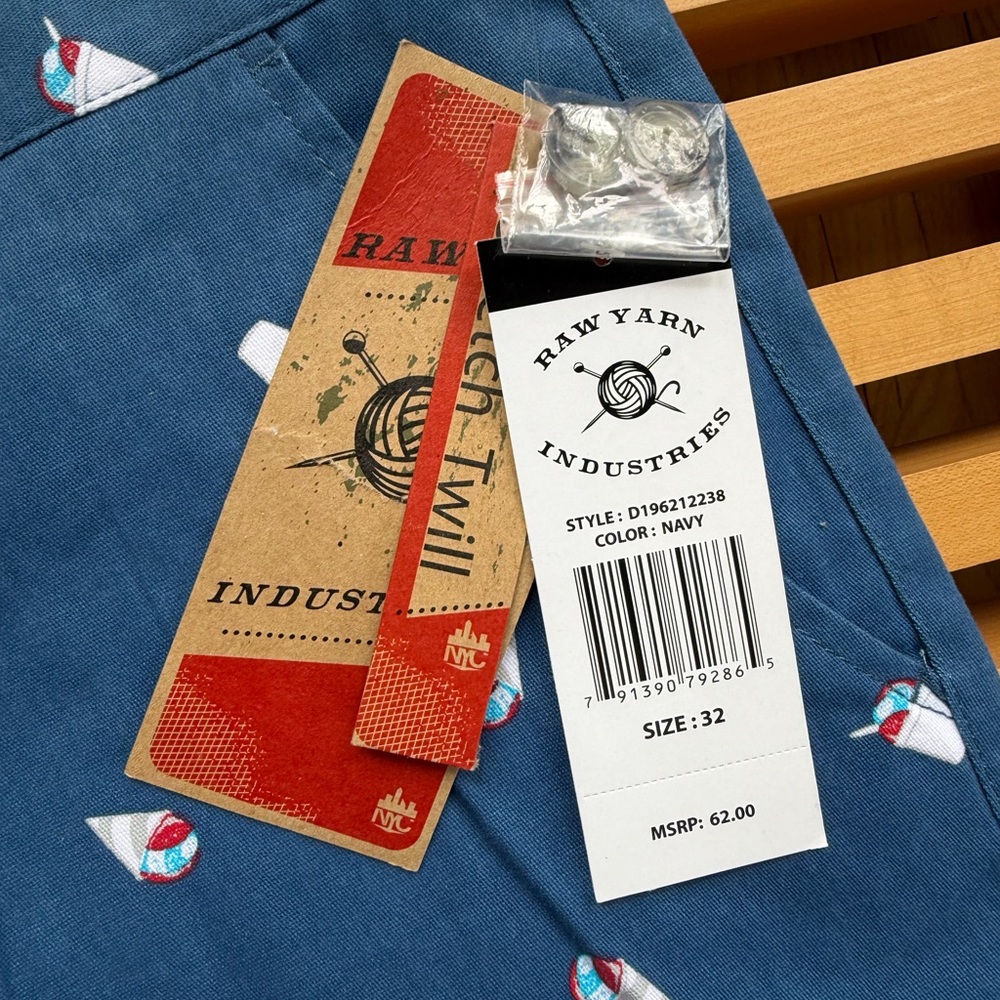 Raw Yarn Industries Blue Shorts with icy snow cones